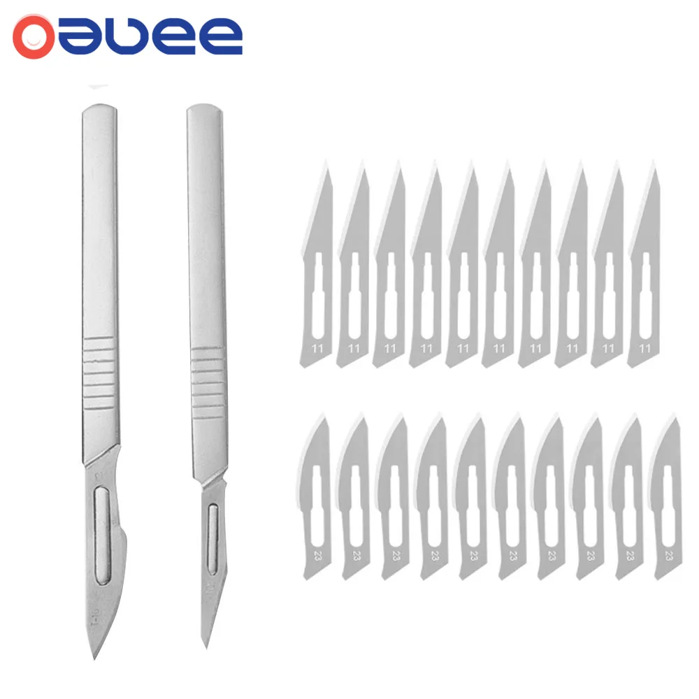 Oauee Carbon Steel Surgical Scalpel Blades + Handle Scalpel DIY Cutting Tool PCB Repair Animal Surgical Knife Dropshiping
Oauee Carbon Steel Surgical Scalpel Blades + Handle Scalpel DIY Cutting Tool PCB Repair Animal Surgical Knife Dropshiping