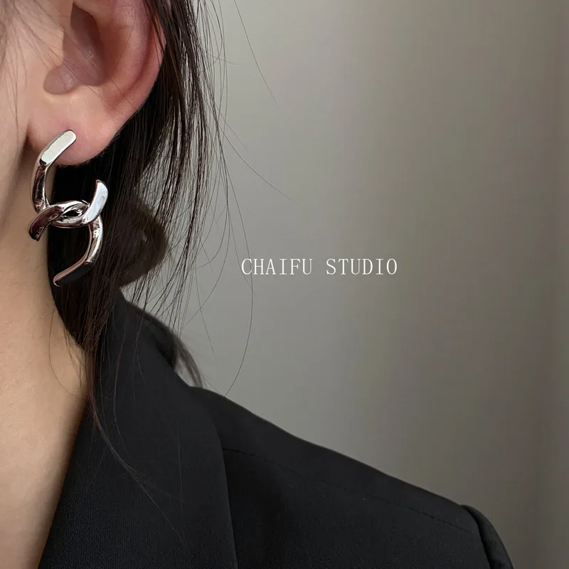 INS Style Simple and Cool Temperament Wild Earrings 925 Silver Needle Chain Design Earrings 2021 New Trendy Earrings
INS Style Simple and Cool Temperament Wild Earrings 925 Silver Needle Chain Design Earrings 2021 New Trendy Earrings