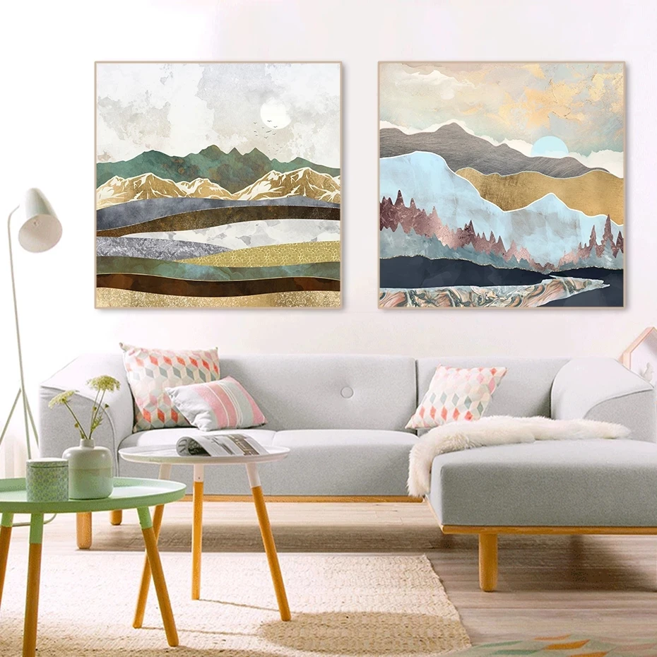 Wall Art Abstract Golden Impressionist Mountain Paintings Nordic Modern Landscape Canvas Poster Prints Living Room Decoration
Wall Art Abstract Golden Impressionist Mountain Paintings Nordic Modern Landscape Canvas Poster Prints Living Room Decoration