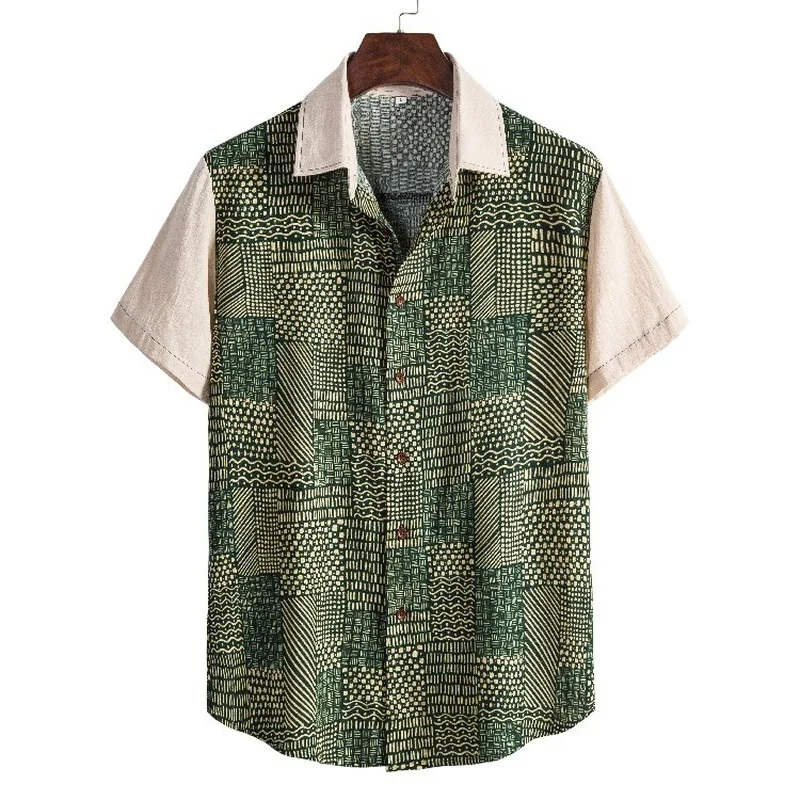 2021 new large size male short-sleeved ethnic shirt loose casual male printed shirt men summer shirts
2021 new large size male short-sleeved ethnic shirt loose casual male printed shirt men summer shirts