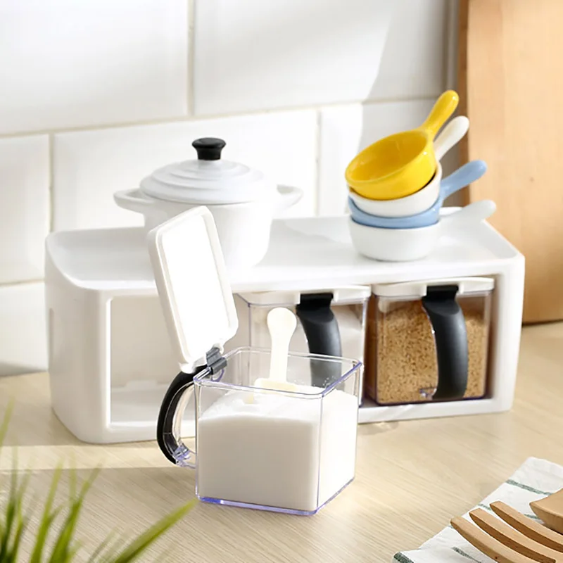 Spice Rack Organizer Sugar Bowl Salt Storage Boxes Seasoning Jar Container Transparent Spices Storage Bottle Kitchen Organizer
Spice Rack Organizer Sugar Bowl Salt Storage Boxes Seasoning Jar Container Transparent Spices Storage Bottle Kitchen Organizer