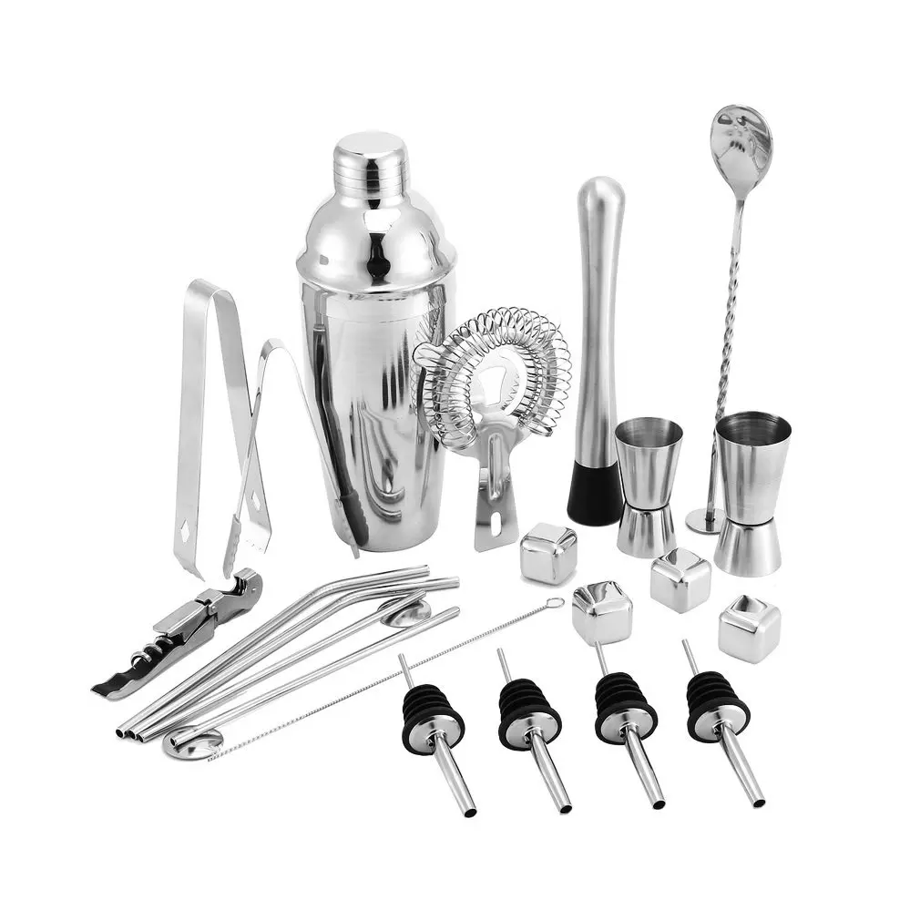 Practical Cocktail Shaker Set Bar Tools Home Decoration 750ml Stainless Steel Material Gift Cocktail Shaker Set
Practical Cocktail Shaker Set Bar Tools Home Decoration 750ml Stainless Steel Material Gift Cocktail Shaker Set