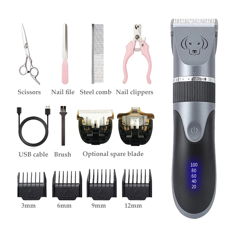 Dog Clipper professional Pet Clipper Dog Rechargeable Cordless Grooming Shaver Trimmer For Dog Haircut Cat Hair Clippers
Dog Clipper professional Pet Clipper Dog Rechargeable Cordless Grooming Shaver Trimmer For Dog Haircut Cat Hair Clippers