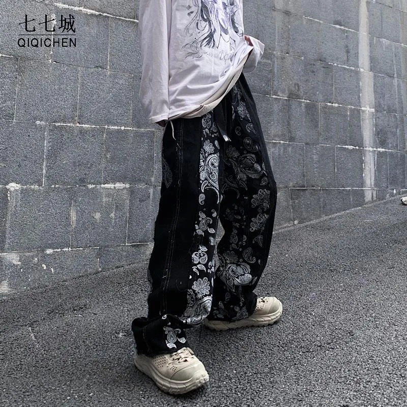 Cashew Print Patchwork Jeans Pants Men Women Streetwear Straight Washed Harajuku Denim Trousers Loose Ripped Jeans for Men
Cashew Print Patchwork Jeans Pants Men Women Streetwear Straight Washed Harajuku Denim Trousers Loose Ripped Jeans for Men