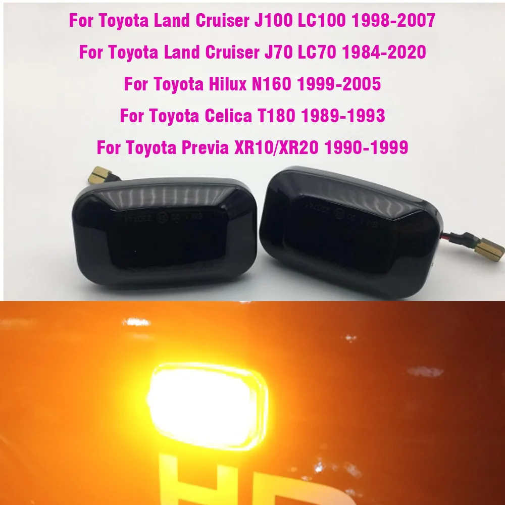 Для Toyota Land Cruiser LC100 LC70 LC80 Hilux N160 Celica T180 Previa XR10 автомобисветильник светодиодсветодиодный динамические поворотники боковые габаритные огни
Для Toyota Land Cruiser LC100 LC70 LC80 Hilux N160 Celica T180 Previa XR10 автомобисветильник светодиодсветодиодный динамические поворотники боковые габаритные огни