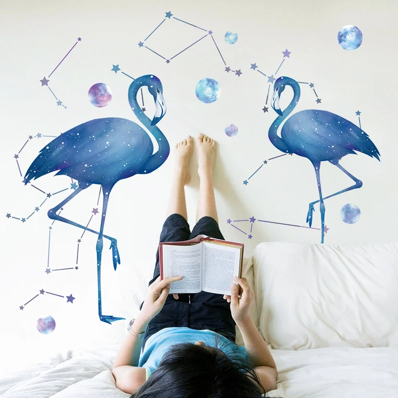Creative Starry Flamingo Wall Stickers TV Sofa Background Home Decor Kids Room Bedroom Decoration Poster Self-Adhesive
Creative Starry Flamingo Wall Stickers TV Sofa Background Home Decor Kids Room Bedroom Decoration Poster Self-Adhesive