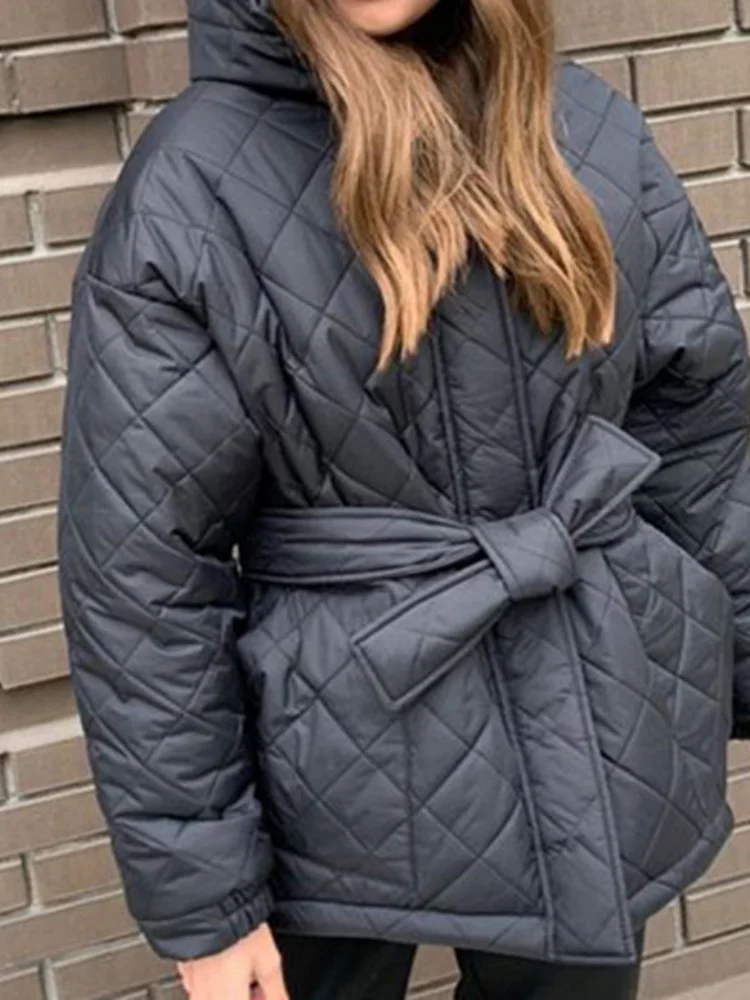 2021 Best Selling Women's Clothes Cotton Jacket Hooded Cotton Jacket Mid-Length Cotton-Padded Coat Diamond Lattice Belt Warm
2021 Best Selling Women's Clothes Cotton Jacket Hooded Cotton Jacket Mid-Length Cotton-Padded Coat Diamond Lattice Belt Warm