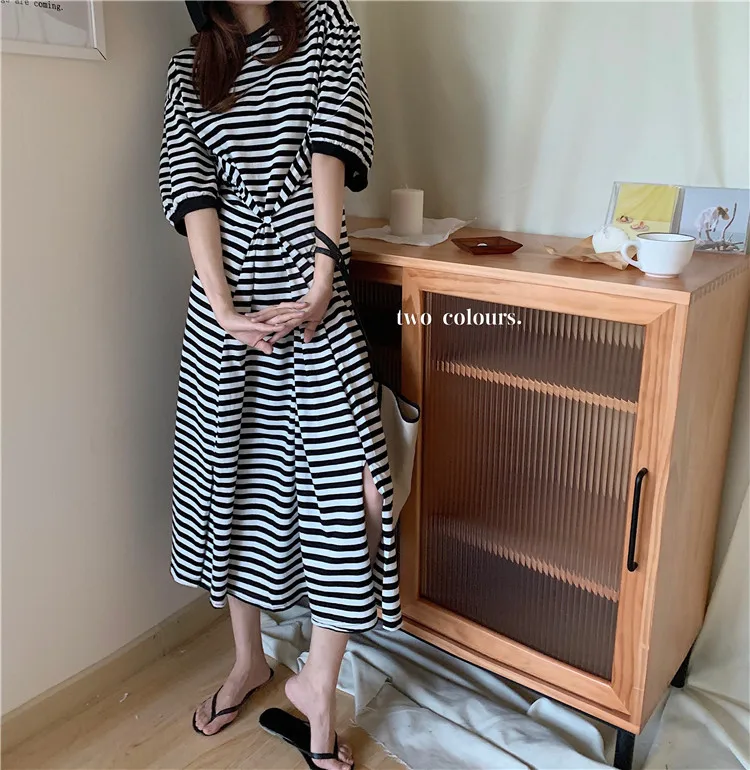 2021 summer women loose blue striped dresses vestidos de mujer big t shirt dress women tee dresses
2021 summer women loose blue striped dresses vestidos de mujer big t shirt dress women tee dresses