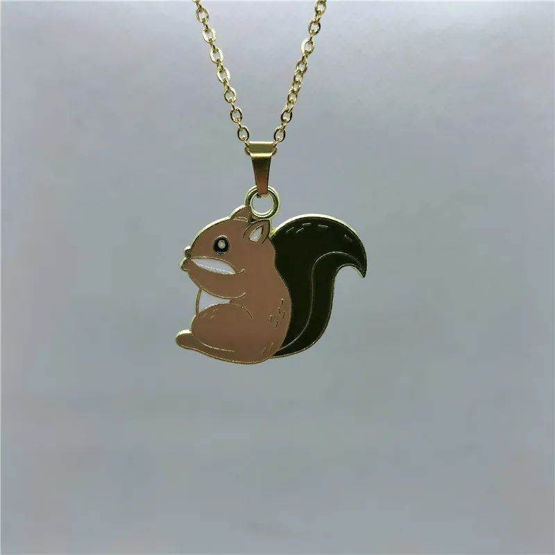 Yungqi Cute Squirrel Necklace Punk Chain Jewelry Metal Enamel Charm Pendant For Women Comic Cartoon Animal Choker Kid Gift
Yungqi Cute Squirrel Necklace Punk Chain Jewelry Metal Enamel Charm Pendant For Women Comic Cartoon Animal Choker Kid Gift
