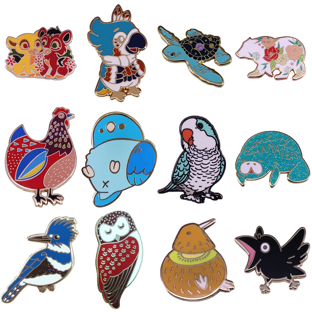 Cute Flash Parrot Kingfisher Sea Turtle Hard Enamel Lapel Pin Kawaii Cartoon Marvelous Animal Enthusiast Brooch Collection Badge 
Cute Flash Parrot Kingfisher Sea Turtle Hard Enamel Lapel Pin Kawaii Cartoon Marvelous Animal Enthusiast Brooch Collection Badge