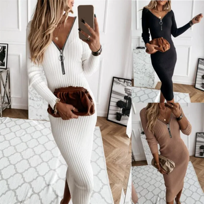 Long Sleeve Bodycon Women Dress V Neck Ruched Sexy 2021 Autumn Black Backless Club Mini Basic Brown Dresses Party Beach Dress
Long Sleeve Bodycon Women Dress V Neck Ruched Sexy 2021 Autumn Black Backless Club Mini Basic Brown Dresses Party Beach Dress