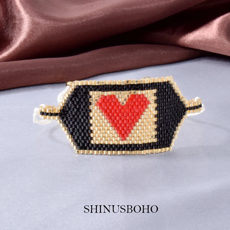 MIYUKI Classic Beads Bracelet Letter Pulseras Mujer Moda 2020 Heart MIYUKI Bracelet For Women Jewelry Handmade Design
MIYUKI Classic Beads Bracelet Letter Pulseras Mujer Moda 2020 Heart MIYUKI Bracelet For Women Jewelry Handmade Design