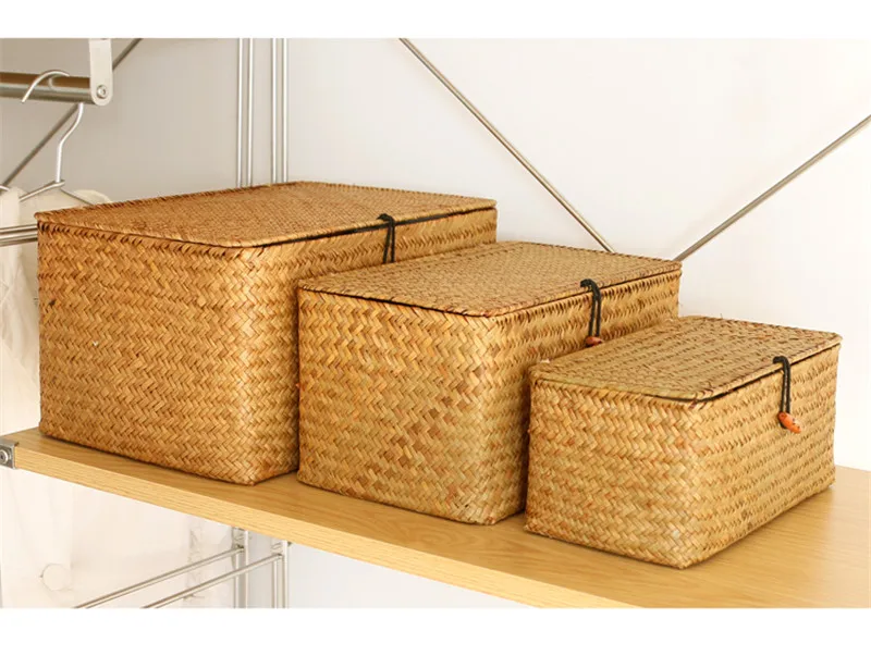 Seagrass Woven Storage Handmade Box Seaweed Storage Hand-woven Seaweed Storage Case Desktop Wickerwork Storage
Seagrass Woven Storage Handmade Box Seaweed Storage Hand-woven Seaweed Storage Case Desktop Wickerwork Storage