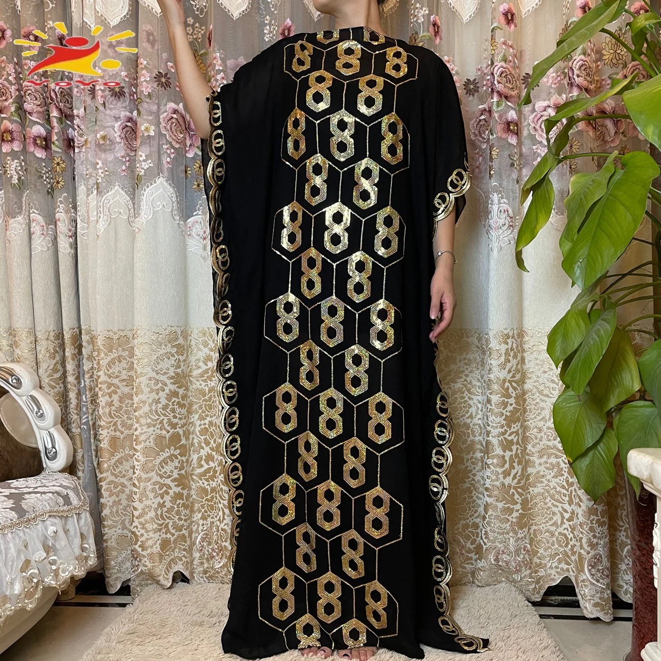 Новый Рамадан Caftan длинное платье Абая высококачественный вышитый блестками