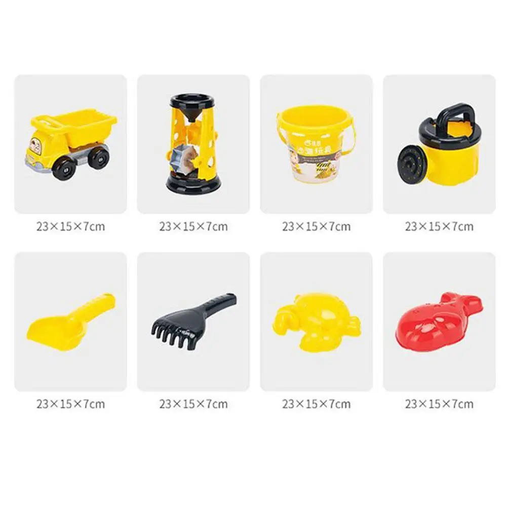 8pcs/set Summer Children's Beach Toy Set Digging And Shoveling Sand Kit Parent-child Outdoor Toy For Boys And Girls Beach Toys
8pcs/set Summer Children's Beach Toy Set Digging And Shoveling Sand Kit Parent-child Outdoor Toy For Boys And Girls Beach Toys