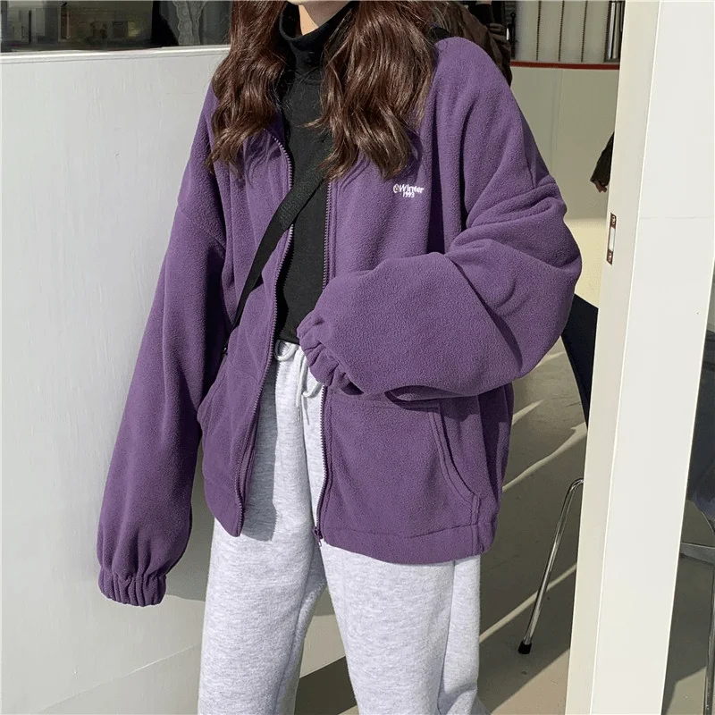 Women's Harajuku Velvet Large Jacket, Daily, Fashion, Super Large, Urban, Zipper Pocket, Leisure Letter
Women's Harajuku Velvet Large Jacket, Daily, Fashion, Super Large, Urban, Zipper Pocket, Leisure Letter
