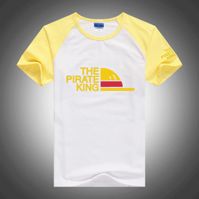 Цельная летняя футболка с коротким рукавом хлопковая Футболка пиратского короля
