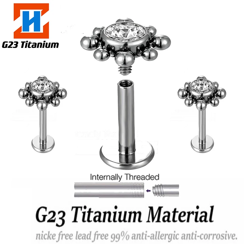 New G23 Titanium CZ stone nail, internal thread, lip ring, cartilage, tragus, perforated earrings for women, fashion jewelry
New G23 Titanium CZ stone nail, internal thread, lip ring, cartilage, tragus, perforated earrings for women, fashion jewelry