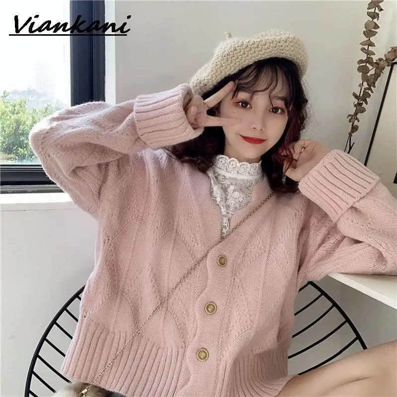 Women Cardigan Sweaters Lovely Elegant Simple Solid Casual Clothing Korean Chic Ladies Knitwear Trendy Daily Autumn Sweaters
Women Cardigan Sweaters Lovely Elegant Simple Solid Casual Clothing Korean Chic Ladies Knitwear Trendy Daily Autumn Sweaters