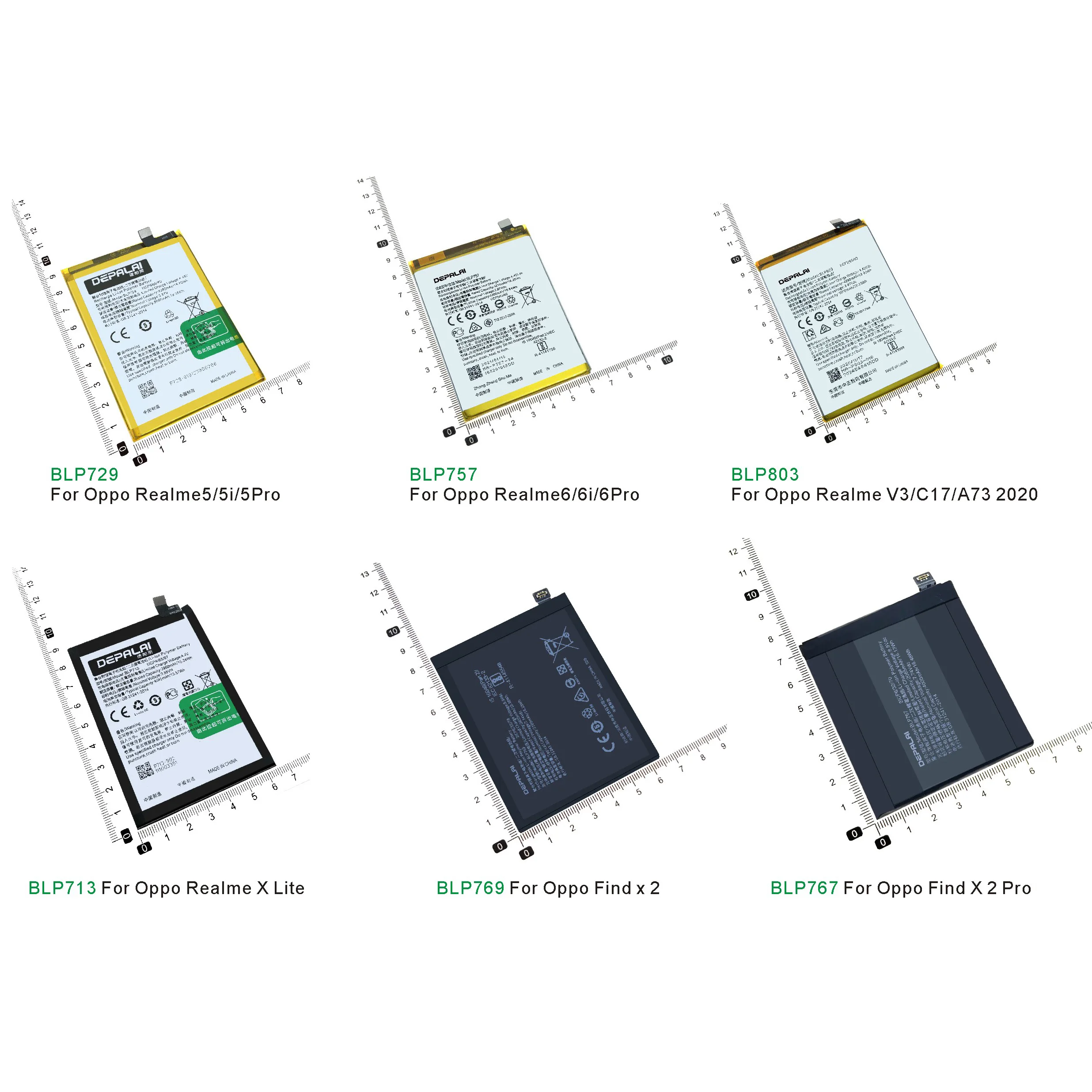 BLP877 BLP729 BLP757 BLP803 BLP767 BLP769 BLP713 Battery For Oppo Realme 5i 5Pro 6 8i Pro X Lite V3 C17 A73 Find 2 Pro Batteries
BLP877 BLP729 BLP757 BLP803 BLP767 BLP769 BLP713 Battery For Oppo Realme 5i 5Pro 6 8i Pro X Lite V3 C17 A73 Find 2 Pro Batteries