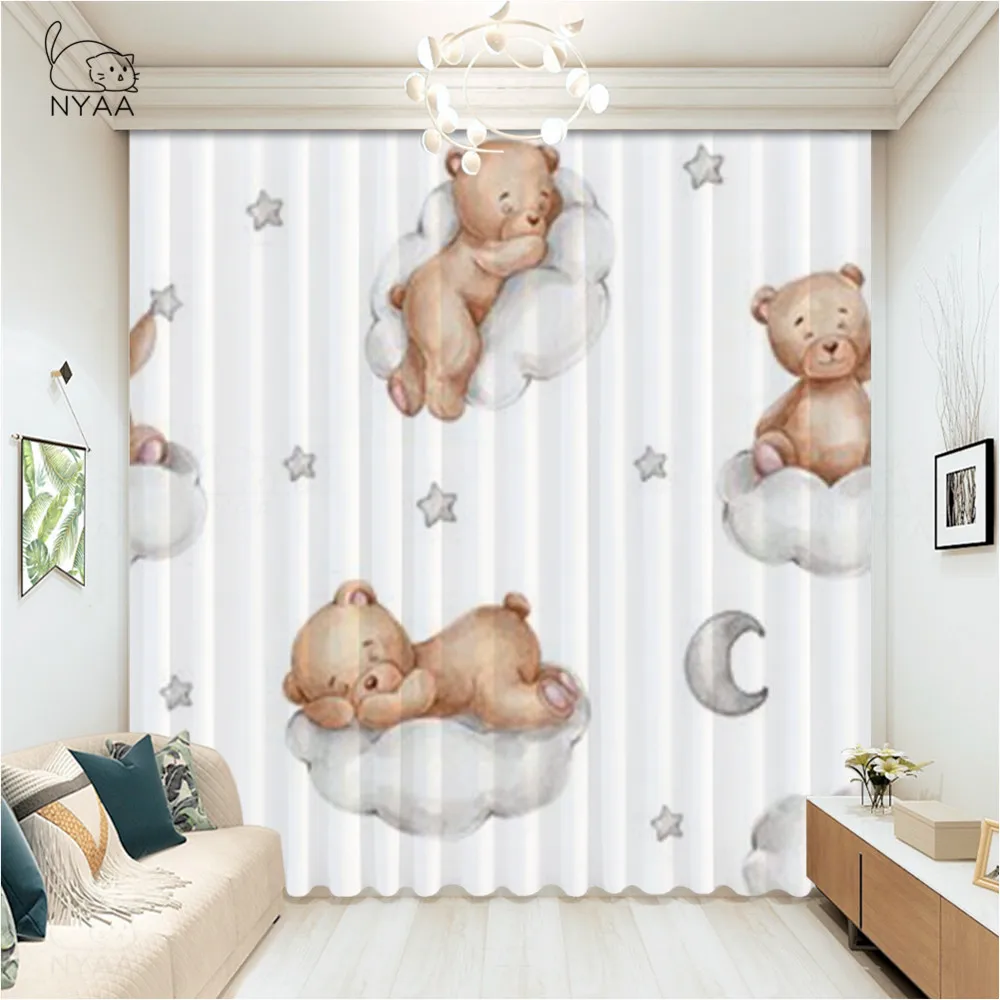 Cartoon Lovely Stars Moon Bear Clouds Curtain French Window Curtains For Living Room Modern Curtains For Kitchen Hospital
Cartoon Lovely Stars Moon Bear Clouds Curtain French Window Curtains For Living Room Modern Curtains For Kitchen Hospital
