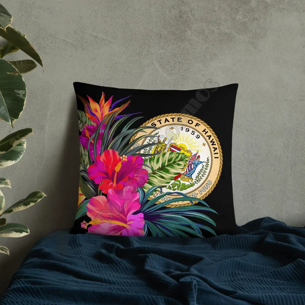 

Hawaii Polynesian Basic Pillow Tropical Bouquet Hibiscus Pillowcases Throw Pillow Cover Home Decoration