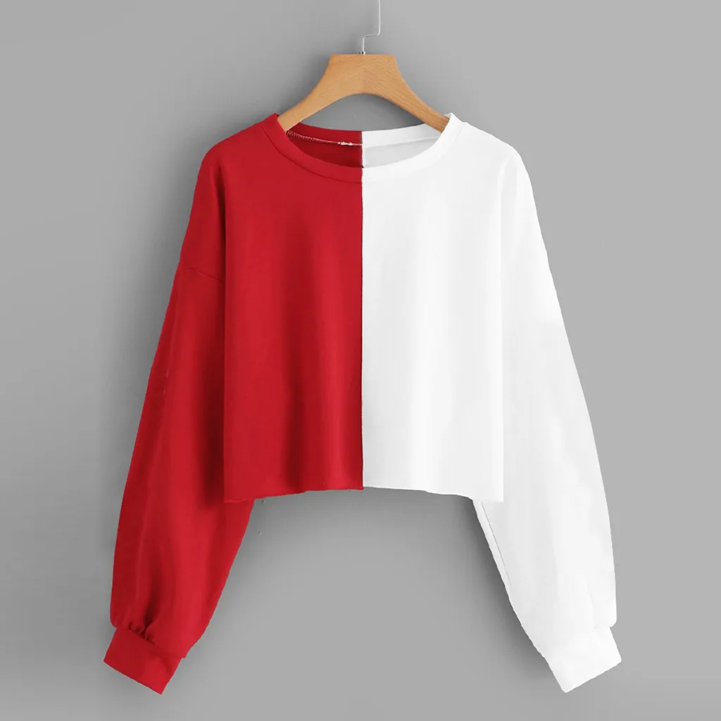 Long sleeve splicing Sweatshirt short Pullover Hoodie women's top street style black and white splicing short Hoodie women's
Long sleeve splicing Sweatshirt short Pullover Hoodie women's top street style black and white splicing short Hoodie women's