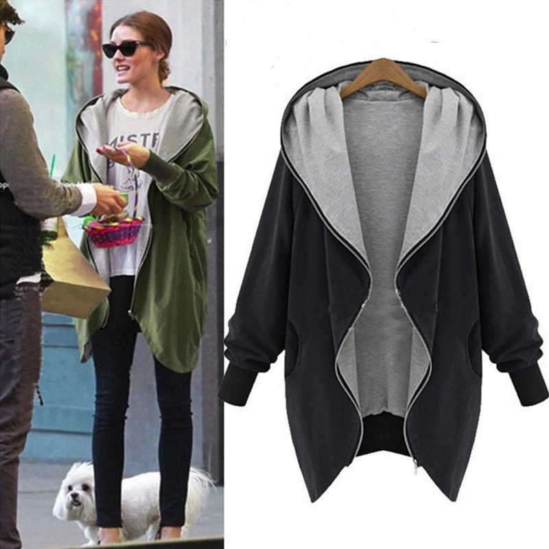 Women Zipper Coat Winter Warm Hooded Jacket Parka Trench Coat Windbreaker Coat
Women Zipper Coat Winter Warm Hooded Jacket Parka Trench Coat Windbreaker Coat