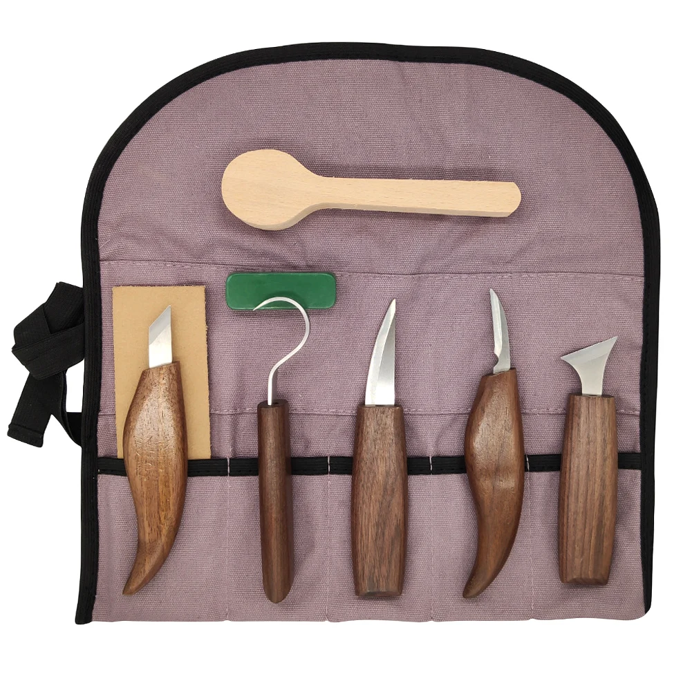 Wood Carving Cutter Set For DIY Woodcarving 5pcs Wood Carving Cutter,1pc Polishing Wax,1pc Sharpening Leather With A Storage Bag
Wood Carving Cutter Set For DIY Woodcarving 5pcs Wood Carving Cutter,1pc Polishing Wax,1pc Sharpening Leather With A Storage Bag