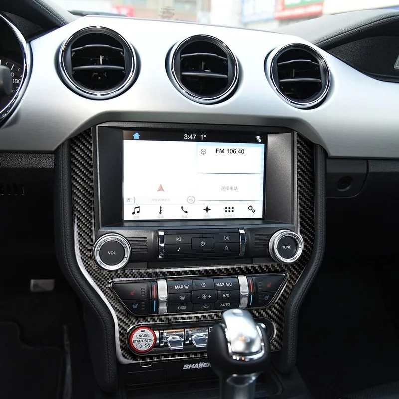 Mutips For Ford Mustang Center Console CD AC Control Panel Cover Carbon Fiber Decoration Accessories 2015 2016 2017 2018 2019
Mutips For Ford Mustang Center Console CD AC Control Panel Cover Carbon Fiber Decoration Accessories 2015 2016 2017 2018 2019