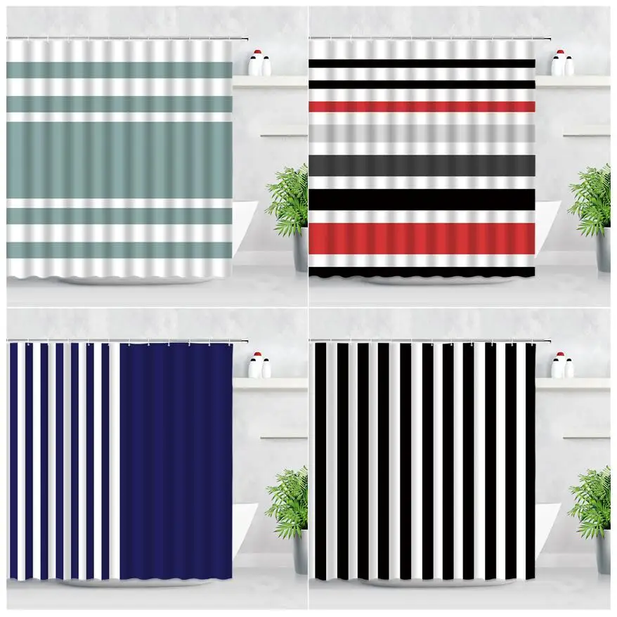 Waterproof Bathroom Shower Curtain Geometric Stripe Printing Nordic Style Modern Home Decor Screen Polyester Cloth Bath Curtains
Waterproof Bathroom Shower Curtain Geometric Stripe Printing Nordic Style Modern Home Decor Screen Polyester Cloth Bath Curtains