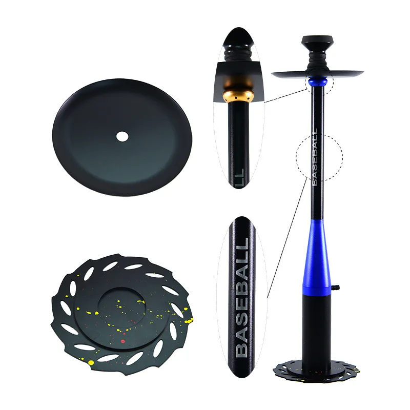 

Hookah Set Baseball Large Single Tube Complete Shisha Height 80cm Alloy Chicha Pipes Smoking Tool Dab Rig Vapes Hookah Pipe