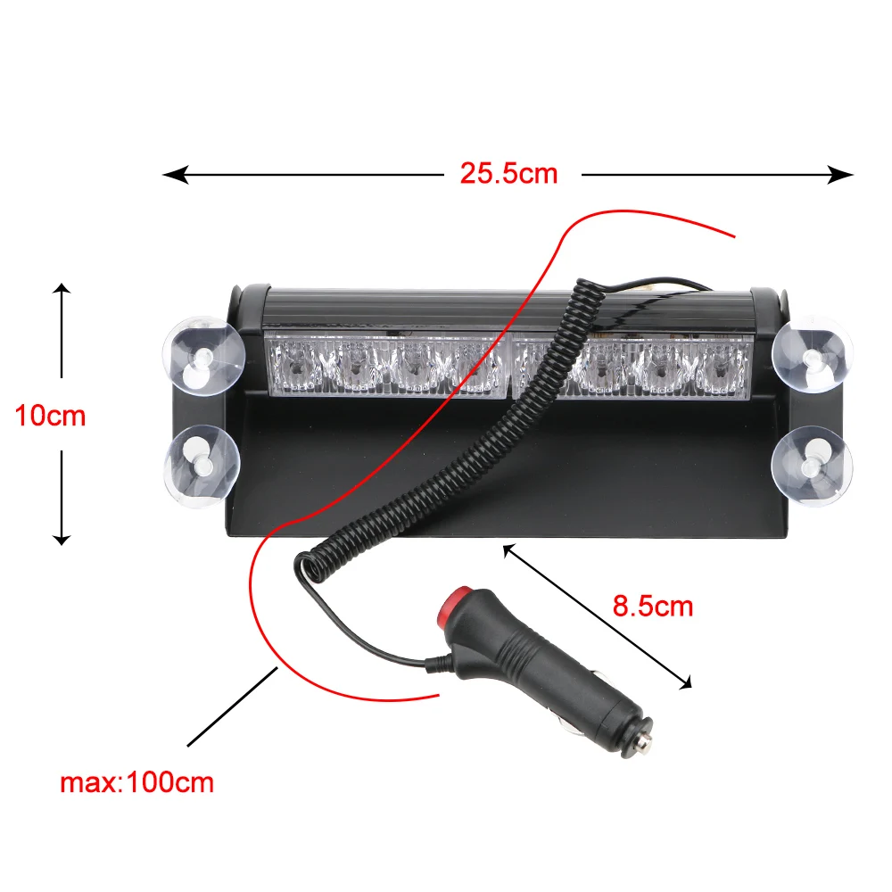 Car Truck Emergency Flasher LED Strobe Light Signal Lamp Warning Light Suction Cup 3 Flashing Modes 8LED DC 12V Car Accessories
Car Truck Emergency Flasher LED Strobe Light Signal Lamp Warning Light Suction Cup 3 Flashing Modes 8LED DC 12V Car Accessories