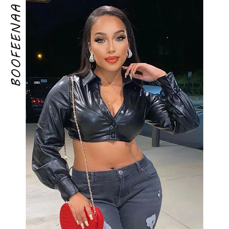 BOOFEENAA Sexy PU Faux Leather Jacket Womens Outerwear Fashion Top Hollow Out Backless Cropped Coats and Jackets C85-DH30
BOOFEENAA Sexy PU Faux Leather Jacket Womens Outerwear Fashion Top Hollow Out Backless Cropped Coats and Jackets C85-DH30