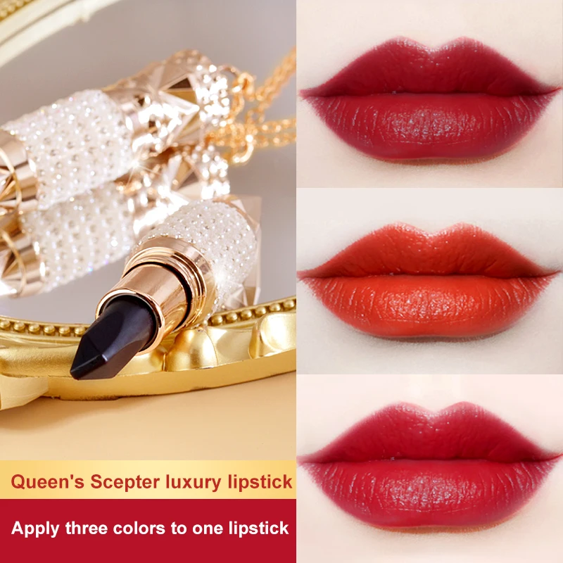 Queen's Scepter Tricolor Lipstick Waterproof Diamond Lipstick 3 In 1 Three Color Long Lasting Lip Stick Moisturizing Lip Makeup
Queen's Scepter Tricolor Lipstick Waterproof Diamond Lipstick 3 In 1 Three Color Long Lasting Lip Stick Moisturizing Lip Makeup