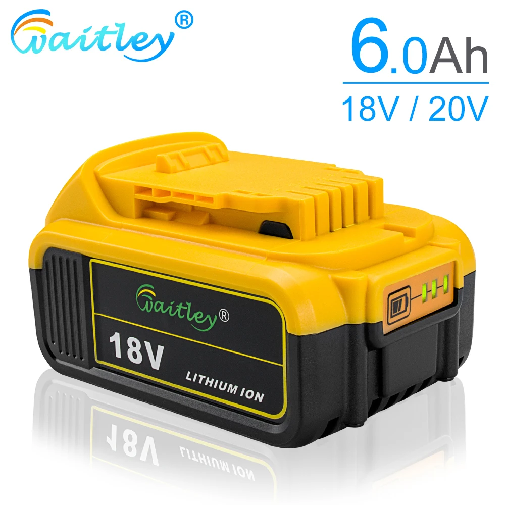 Waitley 18V 6.0Ah 5.0Ah DCB200 Replacement Li-ion Battery for DeWalt MAX XR power tool 18 v 6000mAh lithium Batteries DCB200 184
Waitley 18V 6.0Ah 5.0Ah DCB200 Replacement Li-ion Battery for DeWalt MAX XR power tool 18 v 6000mAh lithium Batteries DCB200 184