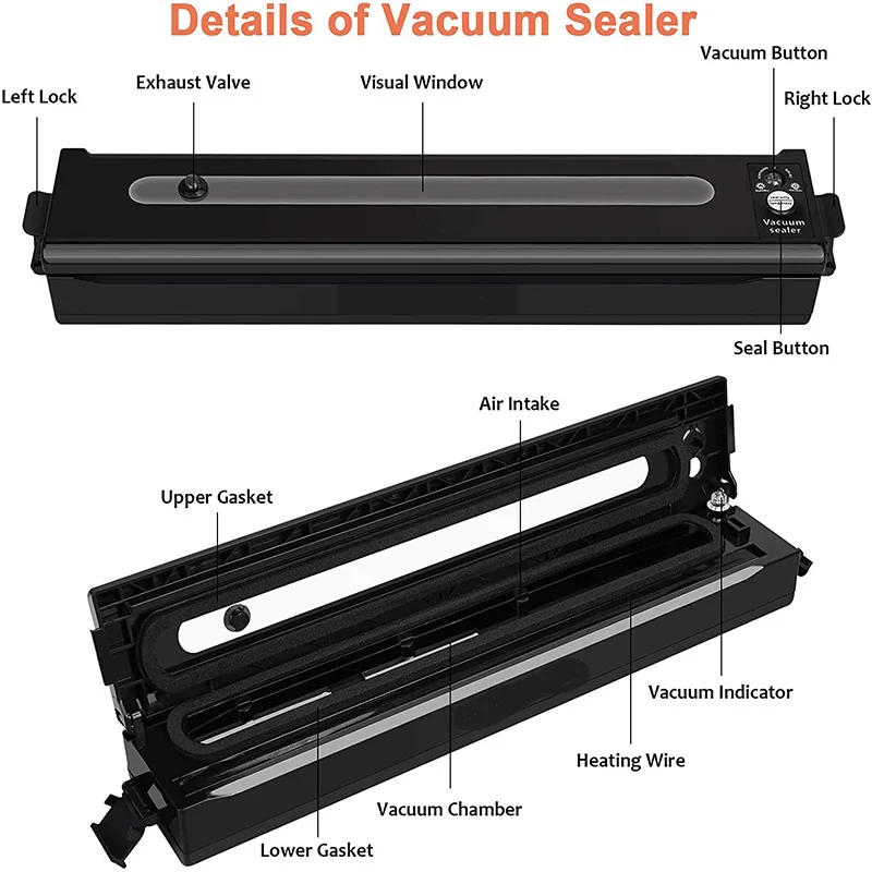 2021New Vacuum Packing Machine Sous Vide Vacuum Sealer For Food Storage Packer Vacuum Bags Vacuum Packaging Include 10Pcs Bags
2021New Vacuum Packing Machine Sous Vide Vacuum Sealer For Food Storage Packer Vacuum Bags Vacuum Packaging Include 10Pcs Bags