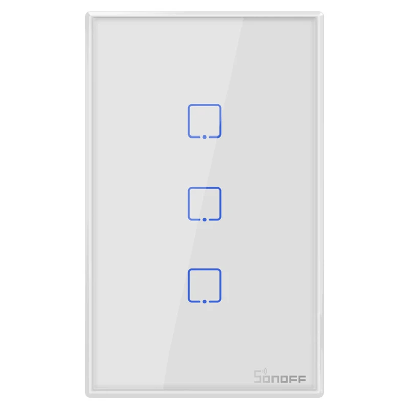 Интеллектуальный выключатель света SONOFF T0US TX Wi-Fi Смарт настенный таймер