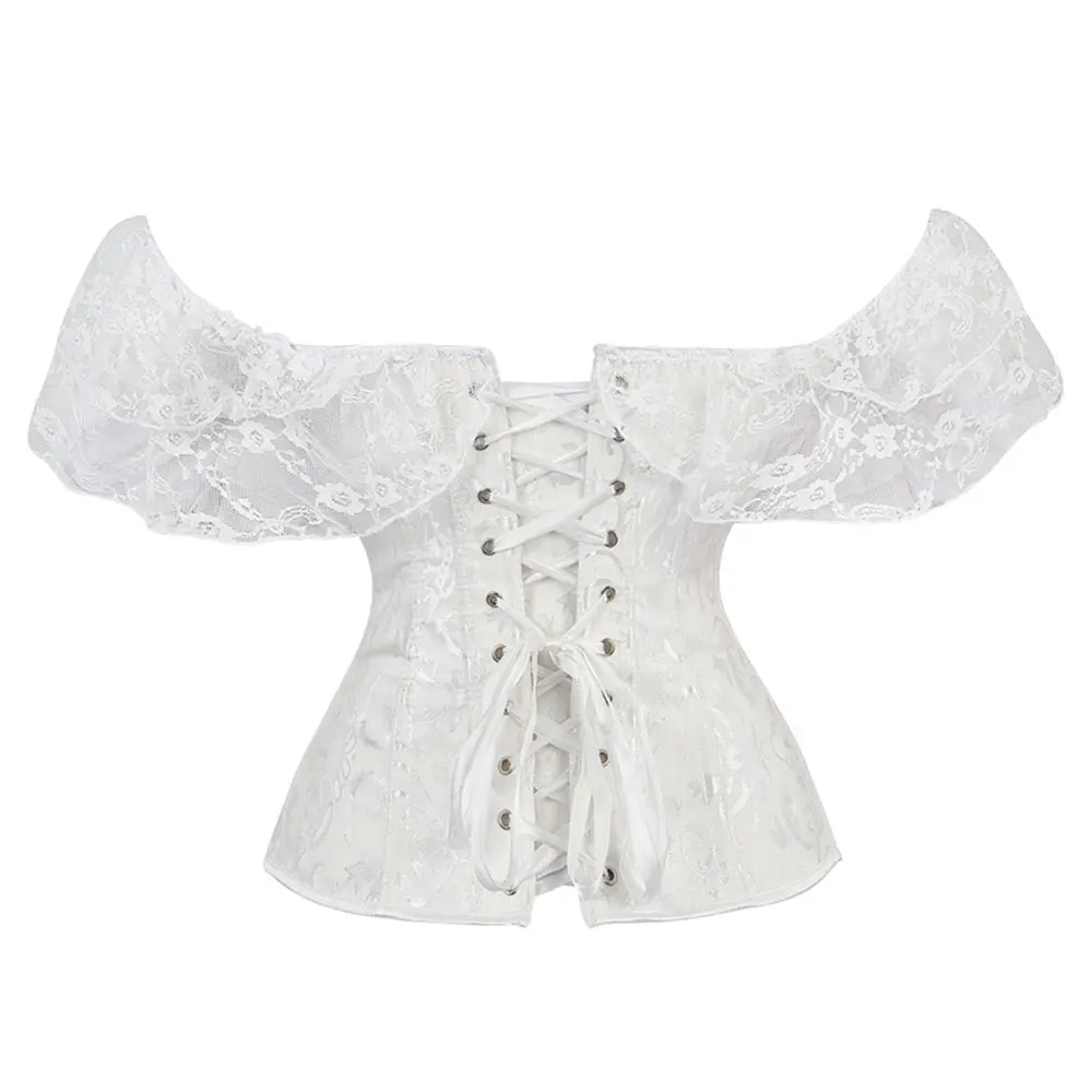Sladuo Victorian Gothic Women's Steampunk Gothic Elegant Off Shoulder Jacquard Overbust Corsets And Bustiers Top
Sladuo Victorian Gothic Women's Steampunk Gothic Elegant Off Shoulder Jacquard Overbust Corsets And Bustiers Top