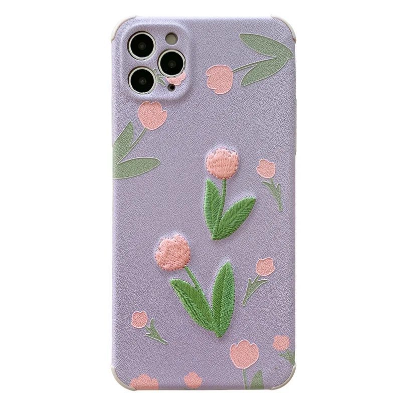 Art Retro Embroidery Tulip Flower Korean Phone Case For iPhone 12 11 Pro Max Xr X Xs Max 7 8 Puls SE 2020 Cases Cute Soft Cover
Art Retro Embroidery Tulip Flower Korean Phone Case For iPhone 12 11 Pro Max Xr X Xs Max 7 8 Puls SE 2020 Cases Cute Soft Cover