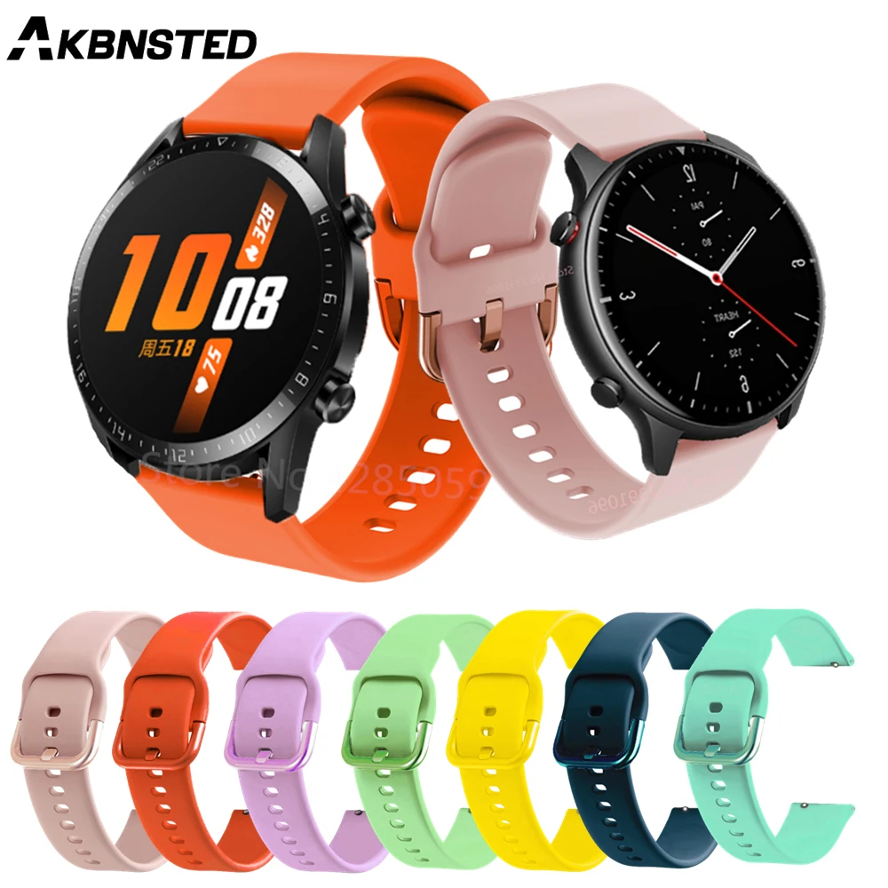 AKBNSTED Watch Band For Huami Amazfit GTR 2/2e/42/47mm Wrist Strap For Huawei Watch GT 2 46mm/Pro Bracelet Silicone Band Correa 
AKBNSTED Watch Band For Huami Amazfit GTR 2/2e/42/47mm Wrist Strap For Huawei Watch GT 2 46mm/Pro Bracelet Silicone Band Correa