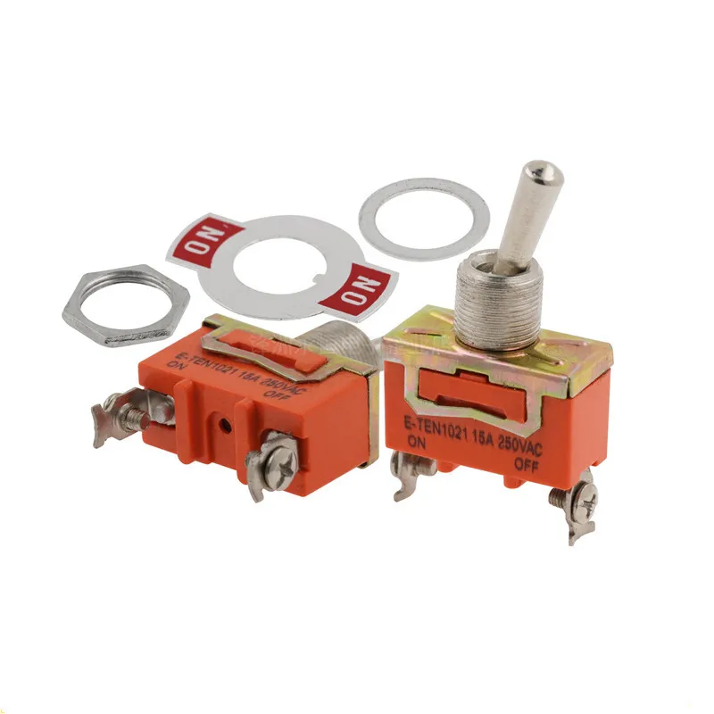 E-TEN 1021 Toggle Switch 29*14.5MM Orange 2Pin On-Off Switch Copper Contactor 250V 15A for Car Speaker PC
E-TEN 1021 Toggle Switch 29*14.5MM Orange 2Pin On-Off Switch Copper Contactor 250V 15A for Car Speaker PC