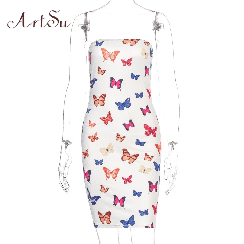 Artsu Butterfly Print Off Shoulder Slash Mini Dress Elastic Sexy Backless Party Night Club Strapless Dresses ASDR60829
Artsu Butterfly Print Off Shoulder Slash Mini Dress Elastic Sexy Backless Party Night Club Strapless Dresses ASDR60829