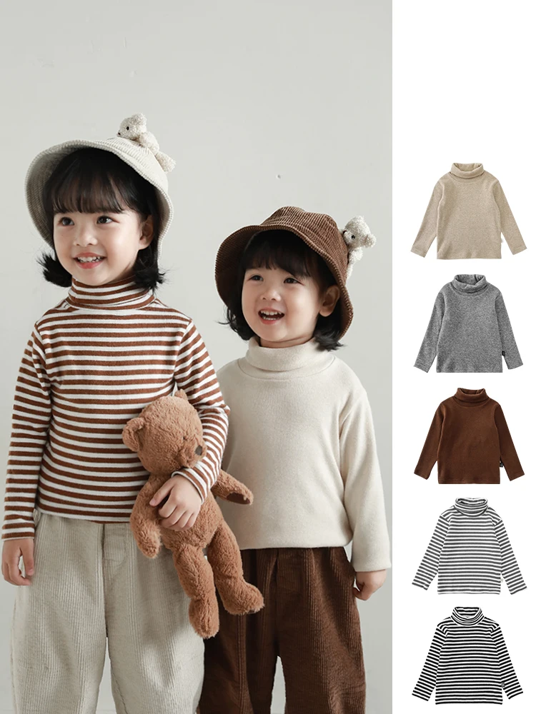 Children Clothes Autumn New Baby Girls Warm Soft Pit Strip Elastic Temperature High Collar Bottoming Shirt
Children Clothes Autumn New Baby Girls Warm Soft Pit Strip Elastic Temperature High Collar Bottoming Shirt
