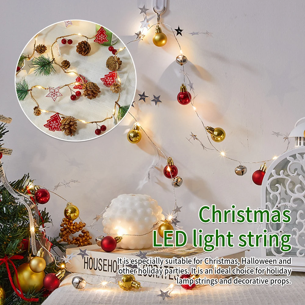 with Lights Warm White Indoor Outdoor Decor Light Bell LED Christmas String Lights with Pine Cone Red Berry Bell Garland
with Lights Warm White Indoor Outdoor Decor Light Bell LED Christmas String Lights with Pine Cone Red Berry Bell Garland
