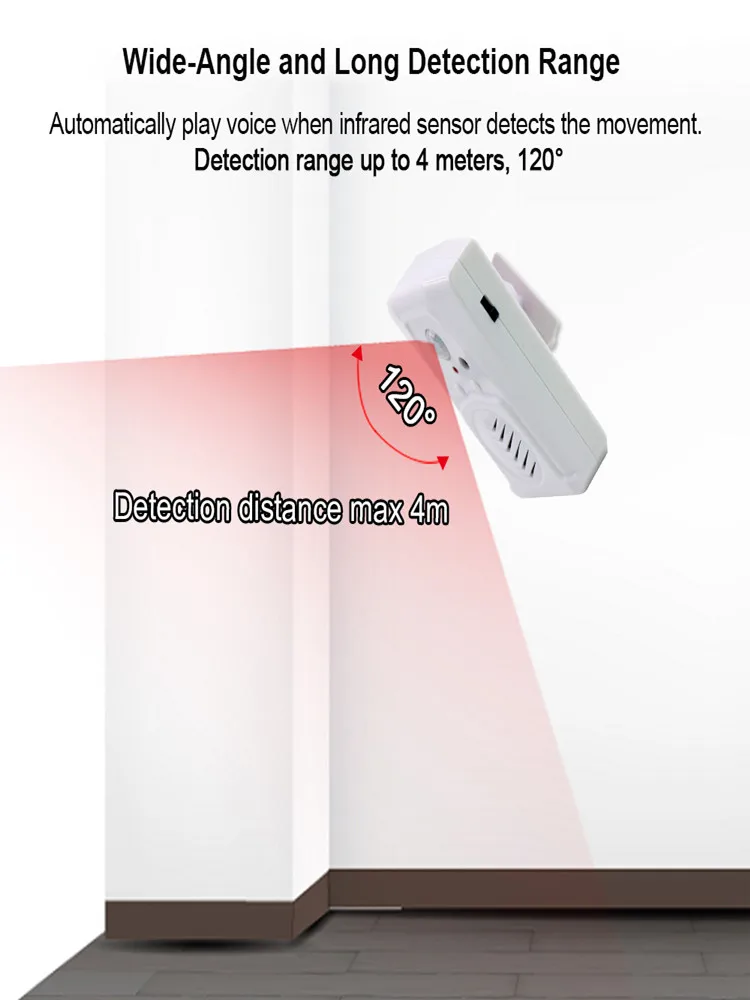 Motion Activated Voice Player Recordable Built-in Microphone Independent Living Point of Sale Advertising Door Greeter
Motion Activated Voice Player Recordable Built-in Microphone Independent Living Point of Sale Advertising Door Greeter