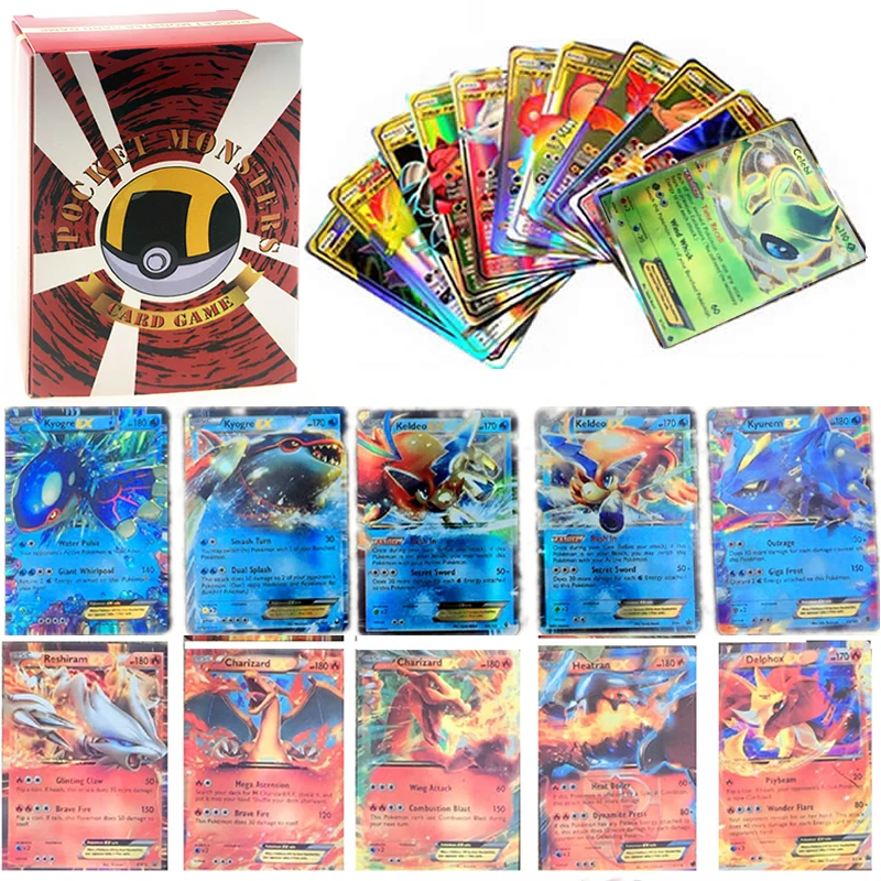 Покемон EX GX, 100 шт./кор., блестящая карта на английском языке, TAKARA TOMY, игра, коллекция карт, бустер, коробка, детская игрушка, подарок
Покемон EX GX, 100 шт./кор., блестящая карта на английском языке, TAKARA TOMY, игра, коллекция карт, бустер, коробка, детская игрушка, подарок
