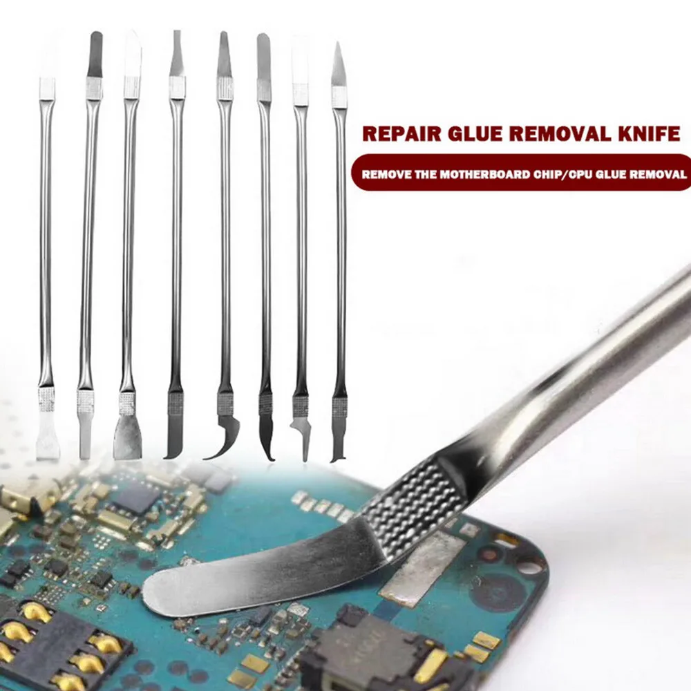 8pcs Universal Mobile Phone Repair Opening Tool Metal Disassemble Crowbar Metal Steel Pry Phone Hand Tool Set
8pcs Universal Mobile Phone Repair Opening Tool Metal Disassemble Crowbar Metal Steel Pry Phone Hand Tool Set