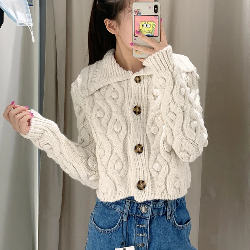 HWLZLTZHT Long sleeve Hand knitted sweater women Cardigan Mohair vintage Autumn Winter warm jumper casual crop top outwear coat
HWLZLTZHT Long sleeve Hand knitted sweater women Cardigan Mohair vintage Autumn Winter warm jumper casual crop top outwear coat