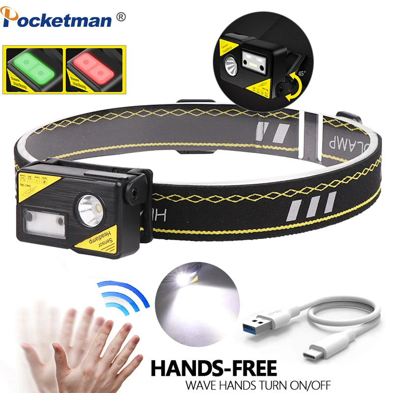 8000Lm Powerfull Headlamp Rechargeable LED Headlight Body Motion Sensor Head Flashlight Camping Torch Light Lamp With USB
8000Lm Powerfull Headlamp Rechargeable LED Headlight Body Motion Sensor Head Flashlight Camping Torch Light Lamp With USB